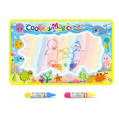 Animal Themes Rainbow Water Drawing Mat  Water Doodle Mat Coloring Books Water Painting Rug Xmas Gift for Kids