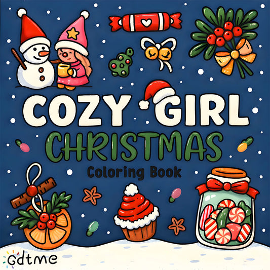 COZY GIRL CHRISTMAS Coloring Book Montessori Gift Educational Graffiti Painting Book Drawing Games Toys Christmas Perfect Gifts