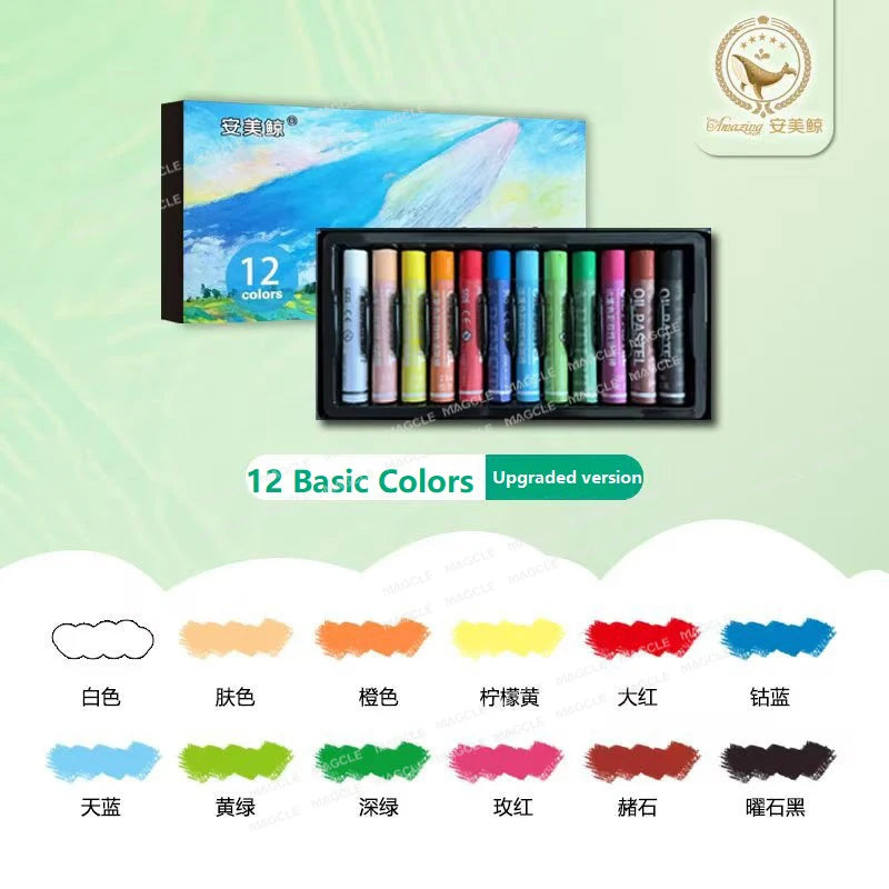 Super Soft Oil Pastels,12/24/36/48 Multi Colors Crayons Painting Stick Graffiti,Drawing,DIY Art Supplies For Student Kid Artists