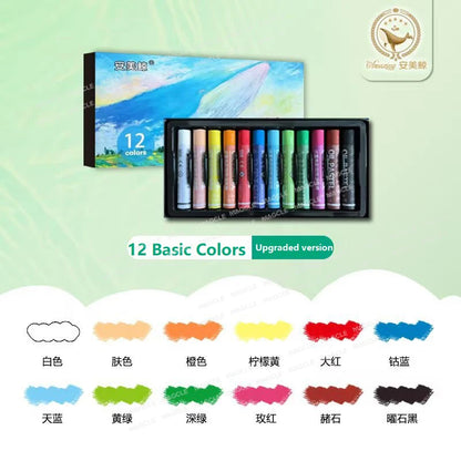 Super Soft Oil Pastels,12/24/36/48 Multi Colors Crayons Painting Stick Graffiti,Drawing,DIY Art Supplies For Student Kid Artists