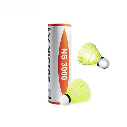 VICTOR NS-3000 Badminton uttlecos Nylon Training Durable Windproof Carbon Sound Resistant 6 Pieces Set Medium Speed