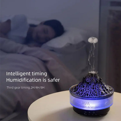 2024 New Simulated Volcano Crack Humidifier Large Capacity Colorful Night Light Aromatherapy Diffuser Household Spread Perfume