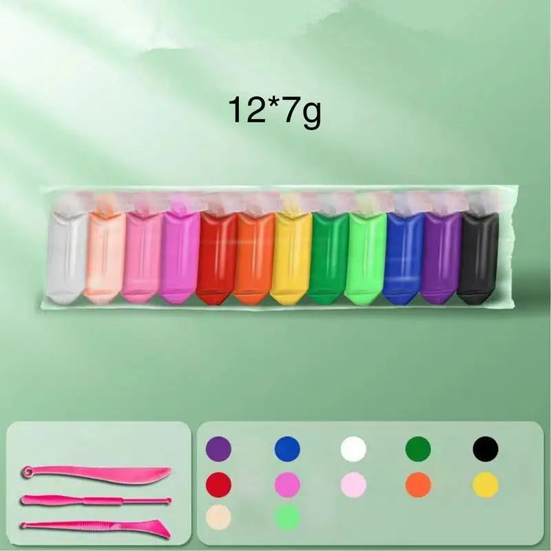 Modeling Clay Kit Multi-colors Air Dry Clay Kit For Kid Non-stick Playdough Colorful Handmade Toys Craft Activities For Home