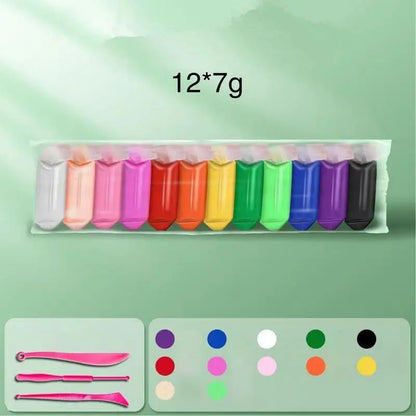 Modeling Clay Kit Multi-colors Air Dry Clay Kit For Kid Non-stick Playdough Colorful Handmade Toys Craft Activities For Home
