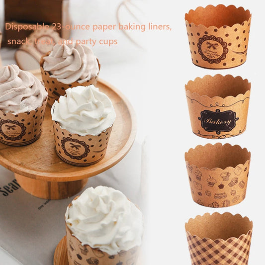 50Pcs Cupcake Paper Cups Wrapper Cake Mold Muffin Cupcake Liners Baking Cup