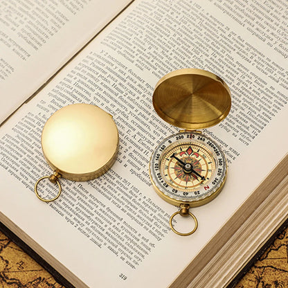 Outdoor Compass 360 Degree Rotation Pointer Guide Tool Outdoor Hiking Navigation Metal Portable Compass for Outdoor Activities