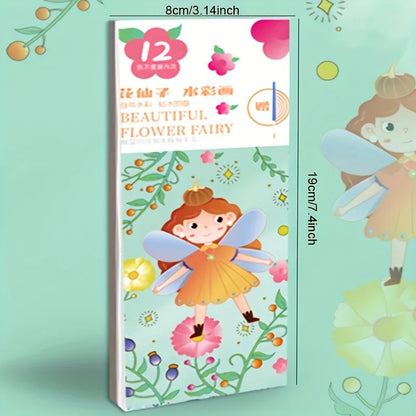 5-Pack Pocket Watercolor Coloring Book Set: Enhance Creativity and Concentration with Miniature Art Supplies