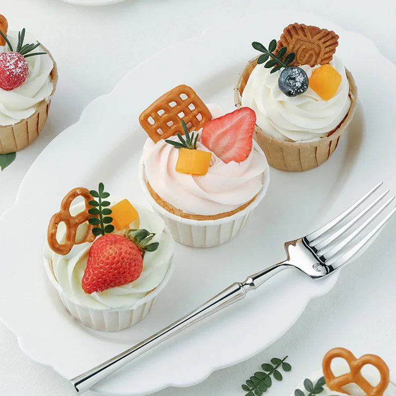 50/100pcs Non-stick Cupcake Tray DIY Cake Mold Rolled Edge Cups 3.25oz Mini Pack Muffins Cup Children's party Baking Supplies