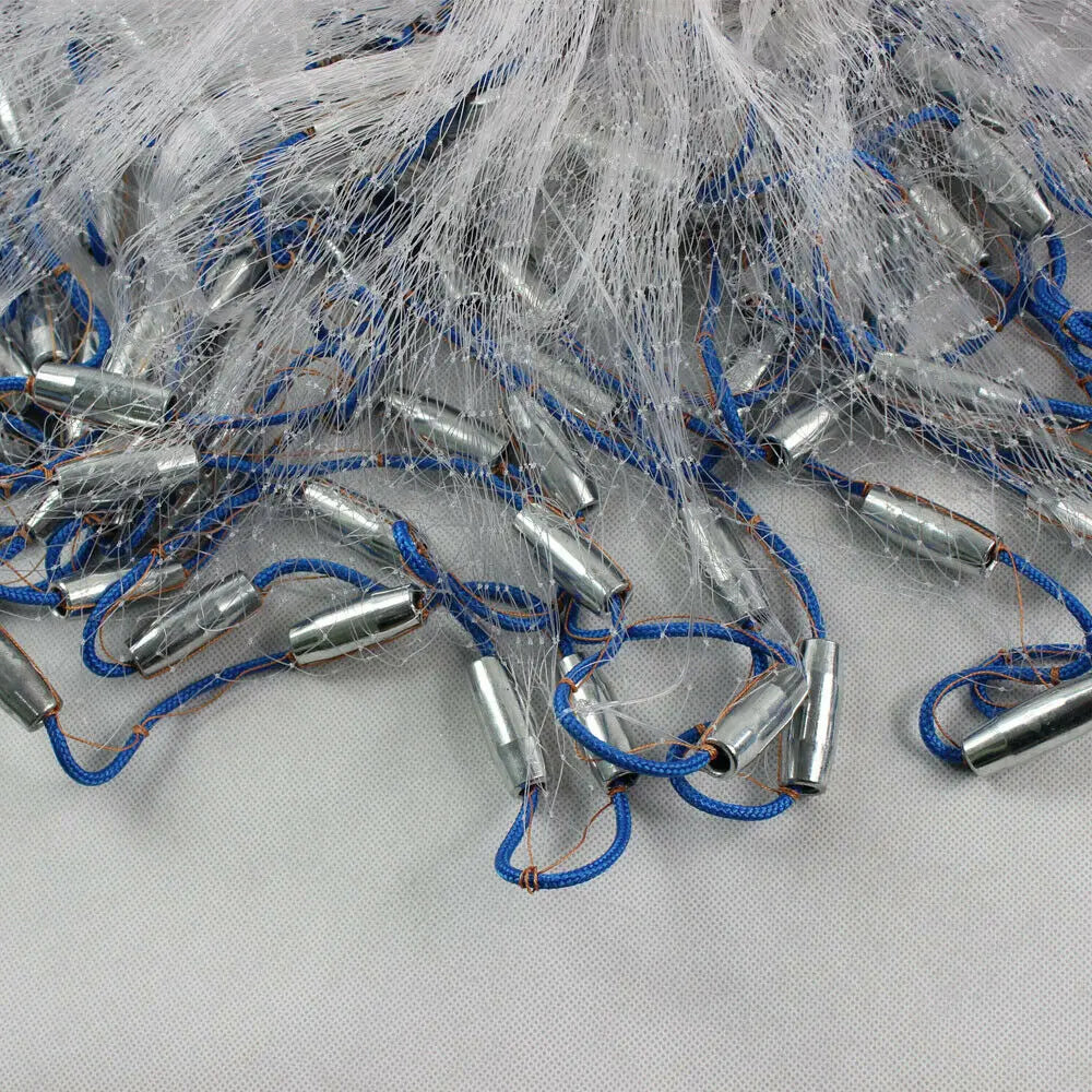 10ft Diameter Fishing Cast Net 0.59*0.59in mesh Fishing Cast Net for Bait Trap