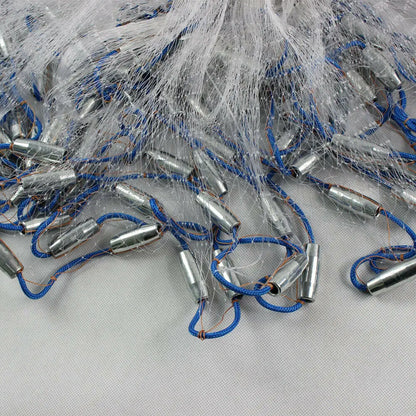 10ft Diameter Fishing Cast Net 0.59*0.59in mesh Fishing Cast Net for Bait Trap