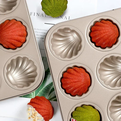 Shell Shape Baking Mold Nonstick Biscuit Madeleine Tray Pan Carbon Steel Chocolate Cookie Cake Mould Bakeware For Kitchen