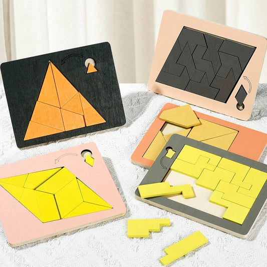 Wooden Puzzle Out of Nothing Wooden Board Kids Montessori 3d Learning Puzzle Early Educational Activity Boards Toys for Child