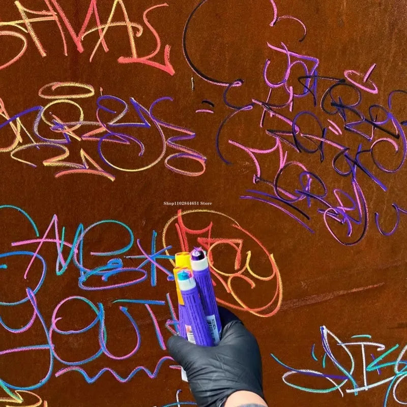 Color Mix Solid Paint Stick 8Color Handmade Wall Graffiti Waterproof  Tasteless Creative Signature Pen Art Painting Crayons