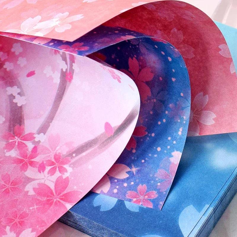 200-400Sheets Galaxy Outer Space Origami Paper Cranes Paper Decor Folded Origami Paper for Kids DIY Arts Christmas Craft Project