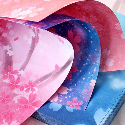 200-400Sheets Galaxy Outer Space Origami Paper Cranes Paper Decor Folded Origami Paper for Kids DIY Arts Christmas Craft Project