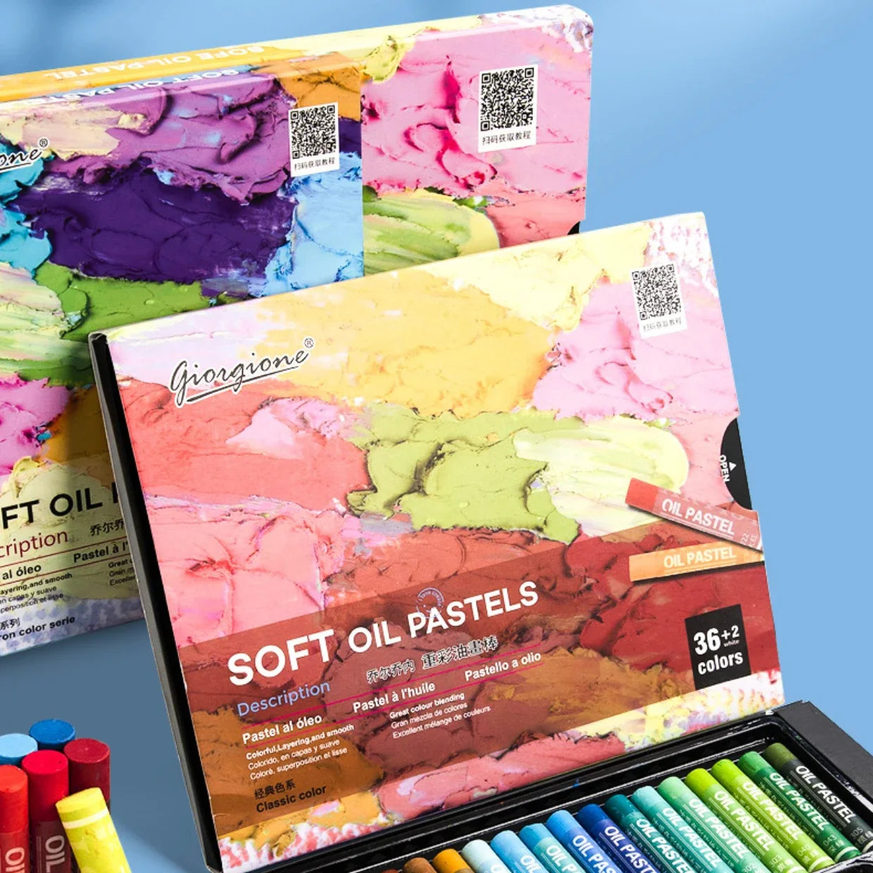 Artist Soft Oil Pastel Set 12/25/38/50 Colors Professional Painting Drawing Graffiti Art Crayons Washable Round Non Toxic Sticks