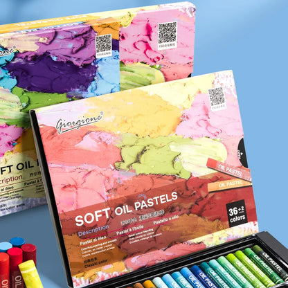 Artist Soft Oil Pastel Set 12/25/38/50 Colors Professional Painting Drawing Graffiti Art Crayons Washable Round Non Toxic Sticks