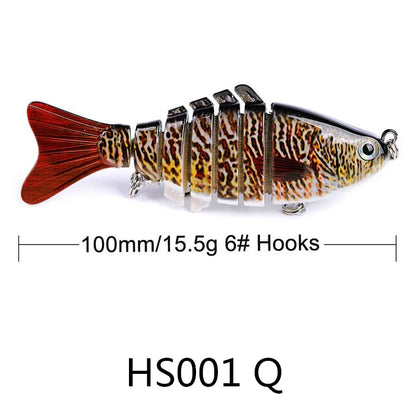Mini Multi Jointed Swimbait Fishing Lure Flexible Fish Bait Bionic Crankbait Sinking Pesca Pike Bass Tackle