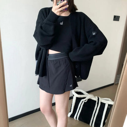 A* Yoga High-end Moisture Wicking Water-cooled Tennis Skirt Women's Quick-drying Breathable Double-layer Sports Pants Skirt