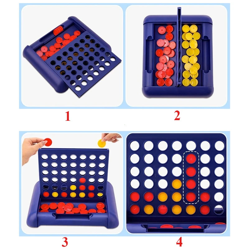 Connect 4 In A Line Board Game Children's Educational Toys Foldable Kids Children Line Up Row Board Puzzle Toys