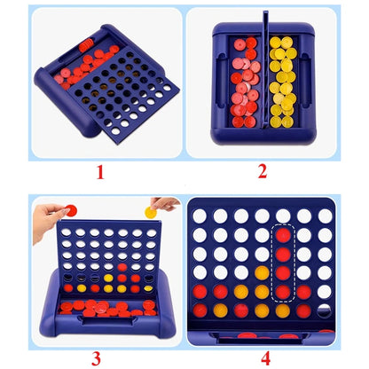 Connect 4 In A Line Board Game Children's Educational Toys Foldable Kids Children Line Up Row Board Puzzle Toys