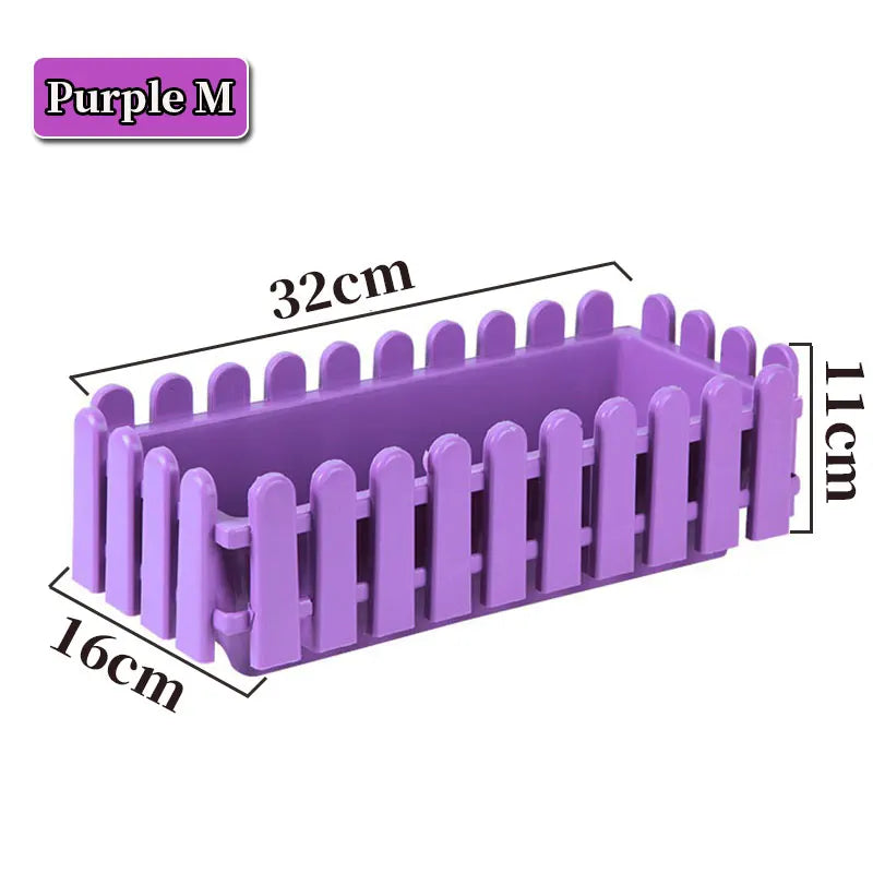 Garden Fence Type Flower Pot With Holes Cuboid Flowerpot Planting Flower Vegetable Plant Pot