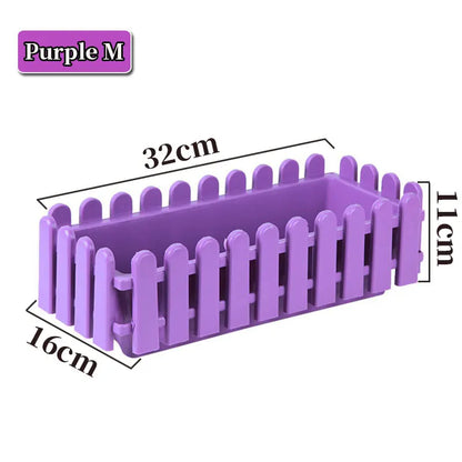 Garden Fence Type Flower Pot With Holes Cuboid Flowerpot Planting Flower Vegetable Plant Pot