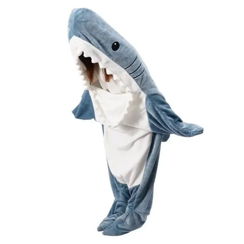 Shark Sleeping Bags Living Room Sofa Blanket Flannel High Quality Fabric Jumpsuit Pajamas Comfort Bedroom Keep Warms Blankets