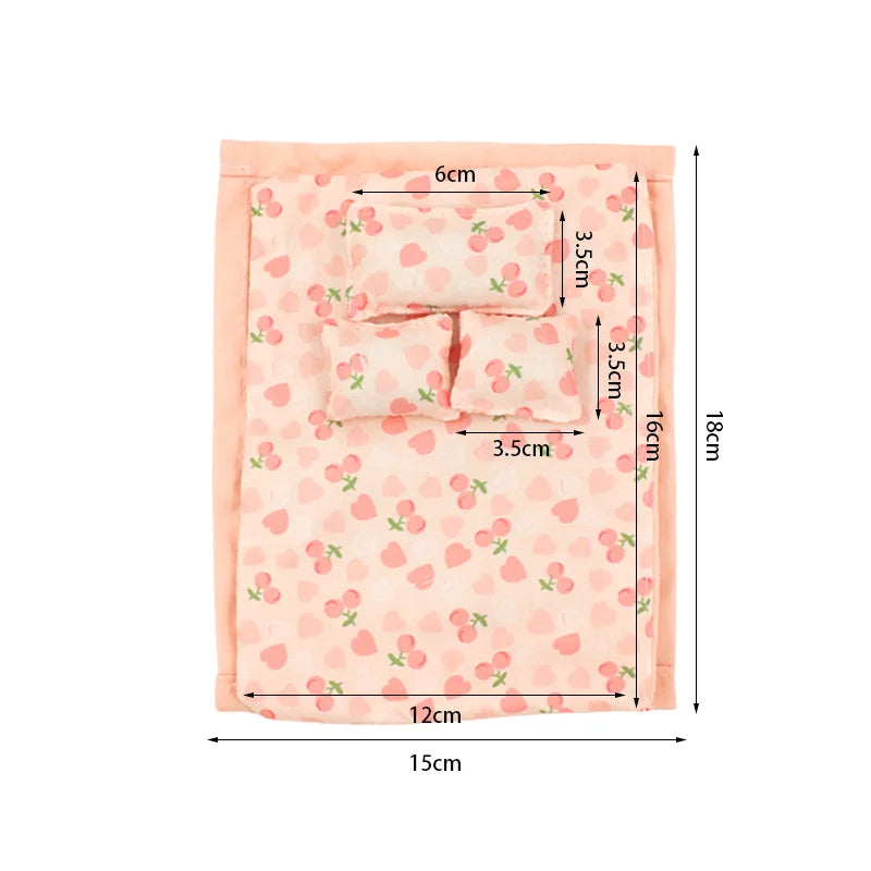 14 Colors of Sleeping Bags+Eye Masks For labubu 17cm Plush Doll Clothes Accessories Girl‘s Toys Birthday Christmas Gift