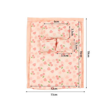 14 Colors of Sleeping Bags+Eye Masks For labubu 17cm Plush Doll Clothes Accessories Girl‘s Toys Birthday Christmas Gift