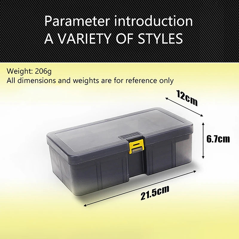Fishing Box Gray Double Layer Fishing Gear Road Sub Box PP Material Plastic Tool Box for Fake Bait