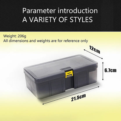 Fishing Box Gray Double Layer Fishing Gear Road Sub Box PP Material Plastic Tool Box for Fake Bait