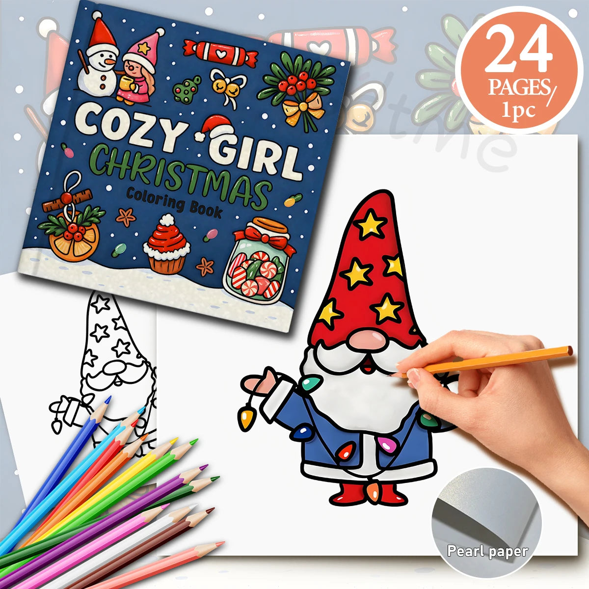 COZY GIRL CHRISTMAS Coloring Book Montessori Gift Educational Graffiti Painting Book Drawing Games Toys Christmas Perfect Gifts