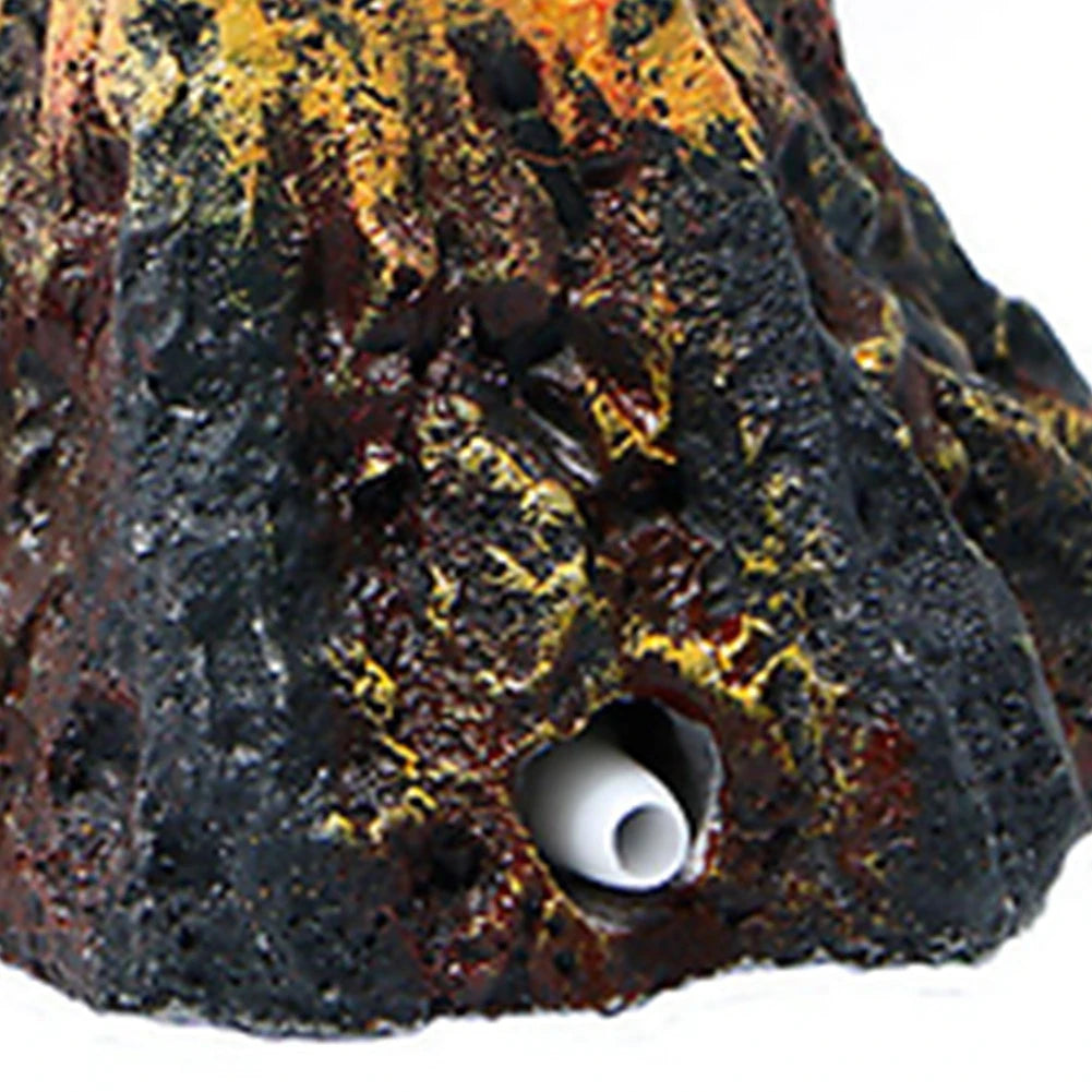Simulation Volcano Aquarium Landscaping Rockery Aerator Bubble Stone Oxygenation Tool for Fish Tanks Accessories with Air Pump