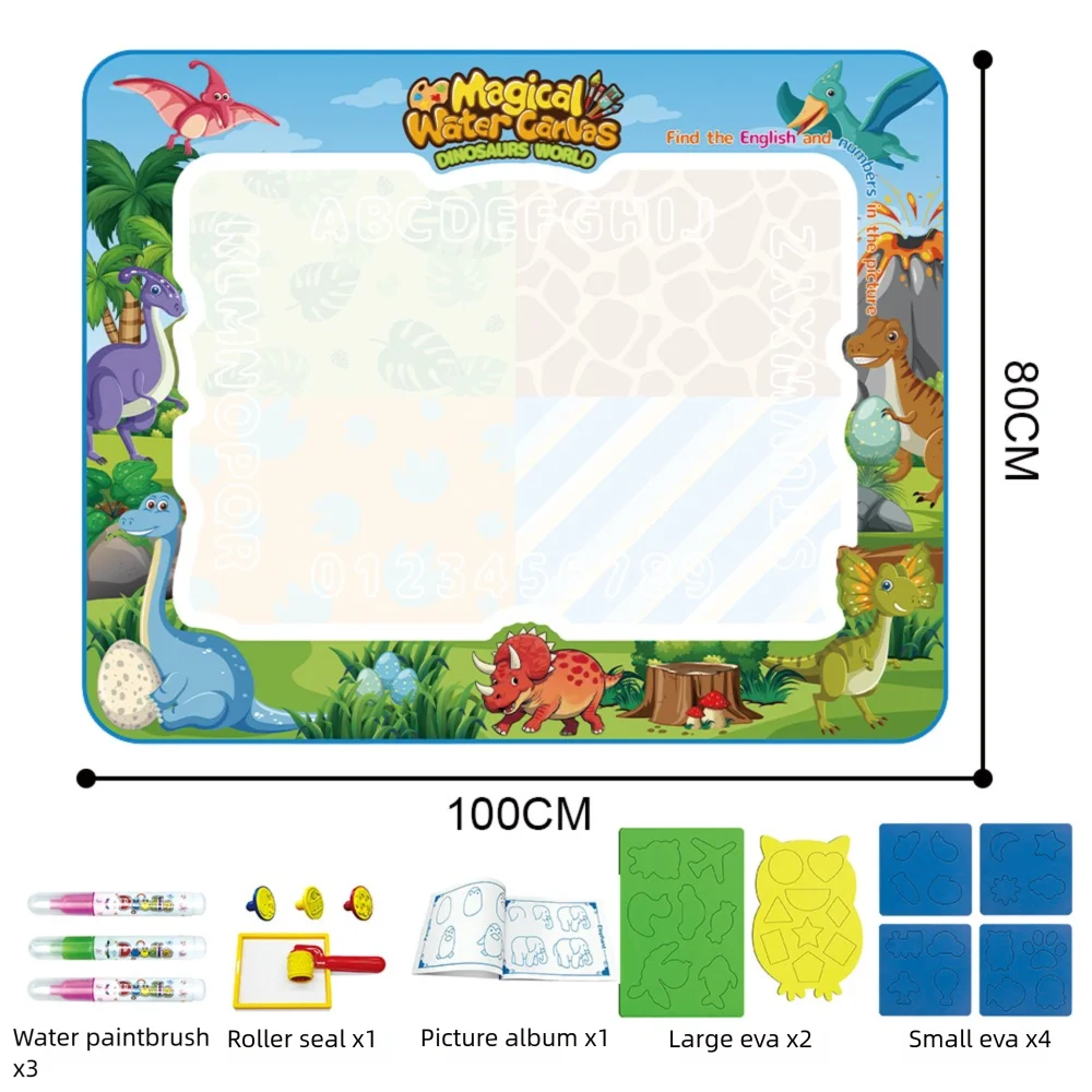 Magic Water Drawing Mat Extra Large Water Doodle Toy Set Painting Board Children Educational Toys Gift for Kids Multiple Size