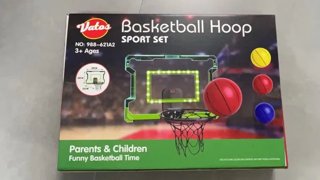 VATOS Mini Basketball Hoop Shooting Game Set Toy Electronic Score Board Auto Sound Light For Kids Teens Adults Indoor Games