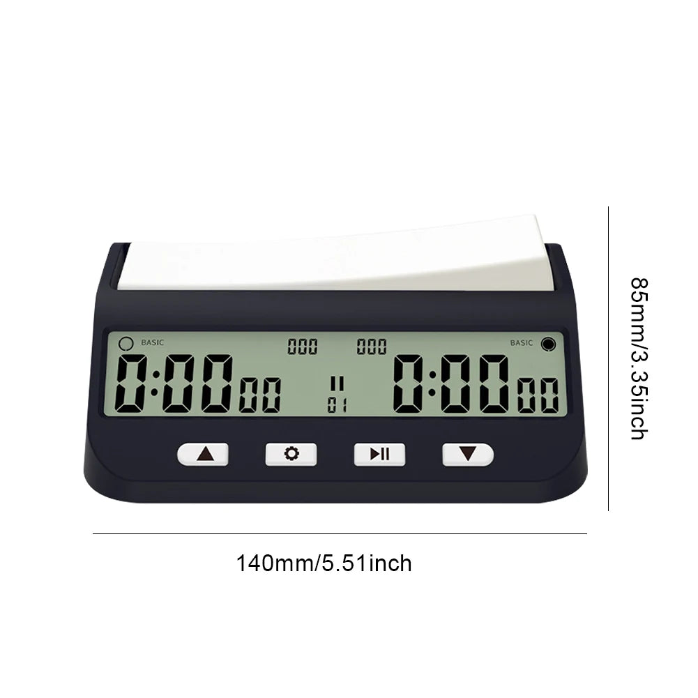 Digital Chess Timer with Basic Bonus Delay and Positive Time Features Game Timer for Chess Game I-GO and Chinese Chess