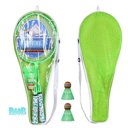 Badminton Rackets For Children,Shuttlecocks Racquet Sports Set With 2 Balls For Kids Players Indoor Outdoor Sport-B60B