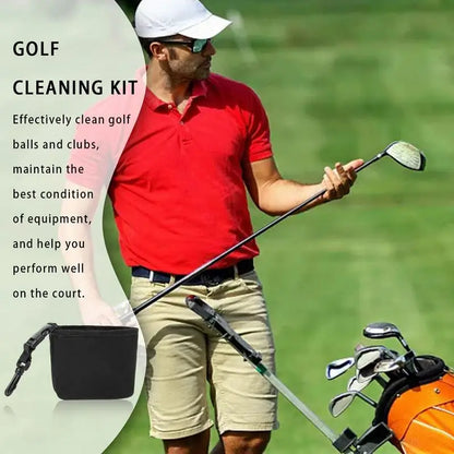 Golf Club Cleaning Bag With Detachable Clip Leak-Proof Golf Club Cleaner Easy-Clean Waterproof Golf Scrub Bags