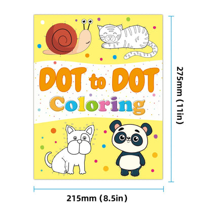 Children's Connect the Dots Animals Coloring Book: Fun Learning Activity for Early Education with Drawing & Coloring Pages