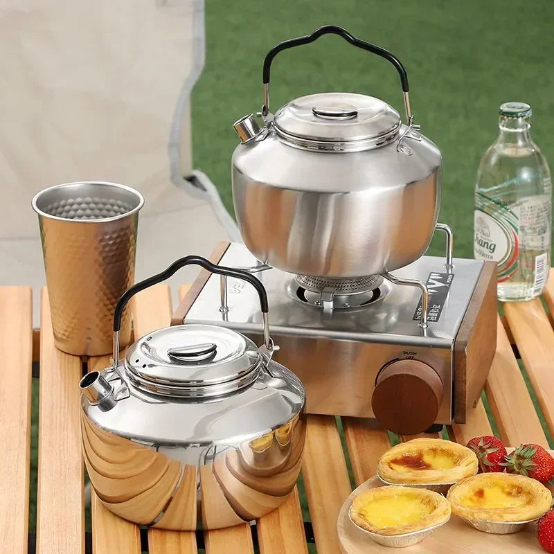 Water Kettle Outdoor Coffee Kettle Tableware Picnic Set Supplies Durable Camping Tea Kettle Tourism Cookware Outdoor Kettle