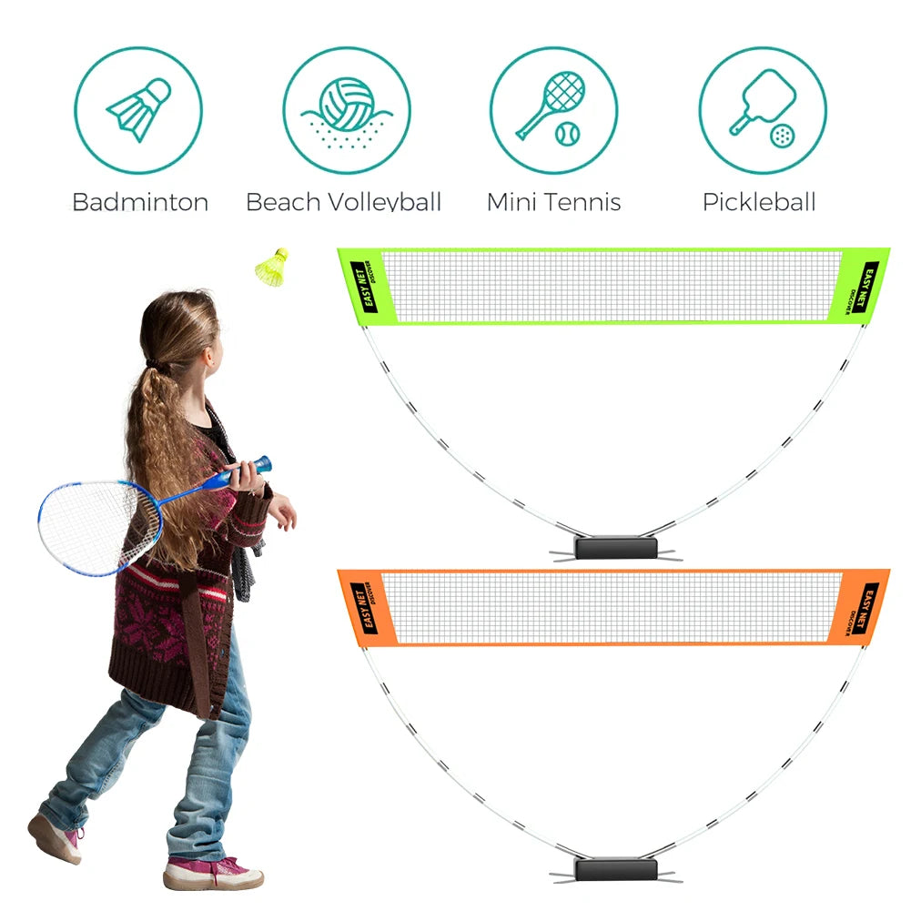 Professional Badminton Net Badminton Training Net Easy Setup Height Adjustable Volleyball Net for Court Backyard Beach