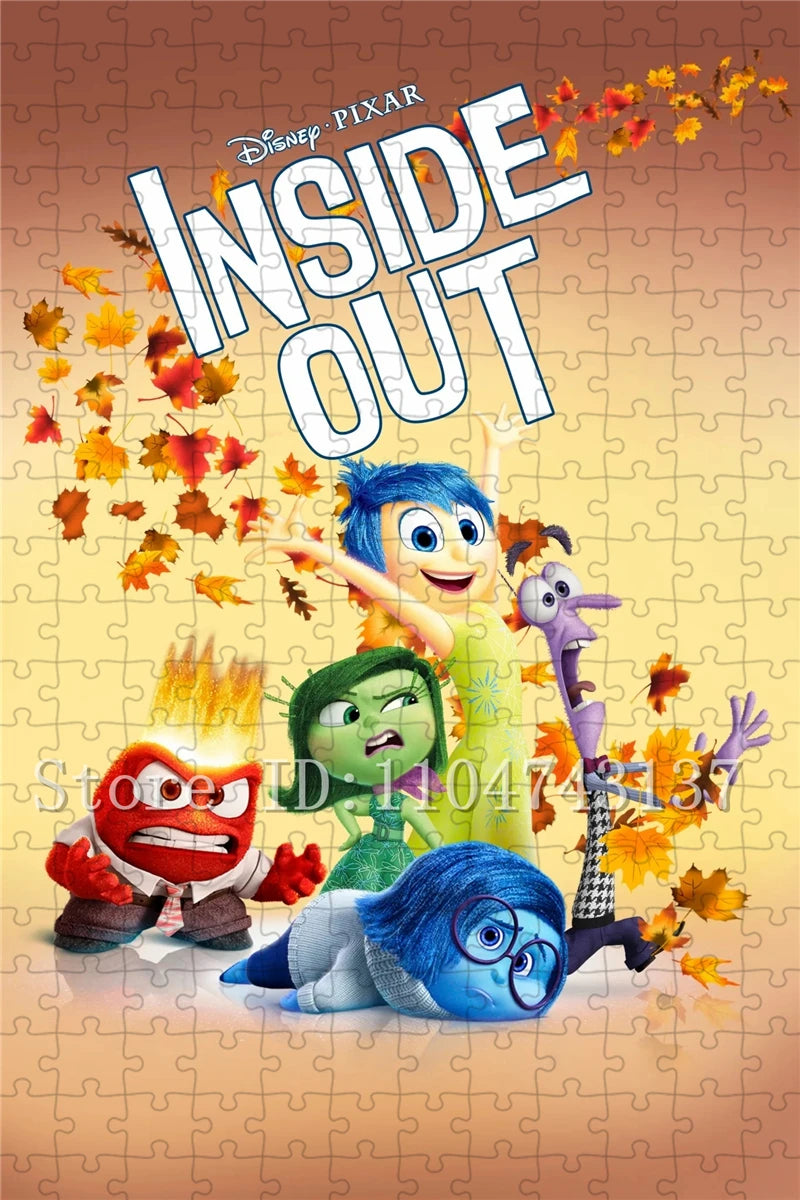 Disney Inside Out Jigsaw Puzzles 108/300/500/1000 Pieces Cartoon Movies Puzzles Parent-Child Interactive Game Toys
