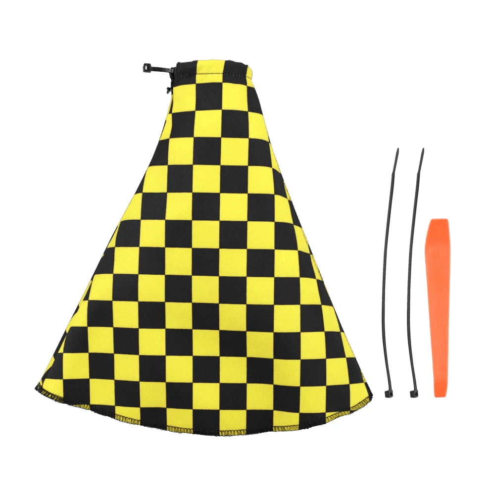 4Pcs JDM Racing  Plush Floor Mat Checkers Vehicle Front Rear Carpets Universal Car Floor Carpet Rugs Non-Slip Car Decoration