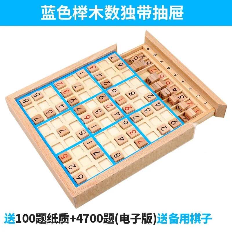 New Wooden Children Sudoku Chess Beech International Checkers Folding Games Table Toy Gifts Learning & Education Puzzles Toys