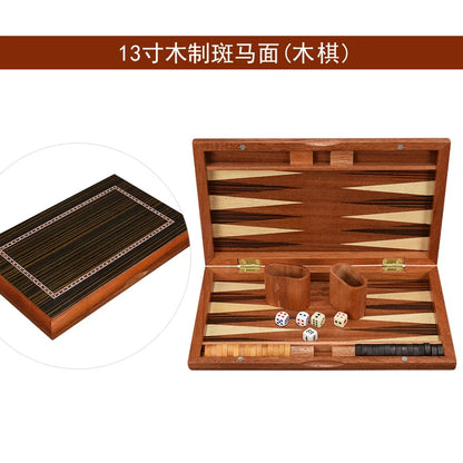 Luxury Wooden Backgammon Chess Set Large Backgammon Handmade Board Games Portable Family Travel Table Games Children Aldult Gift