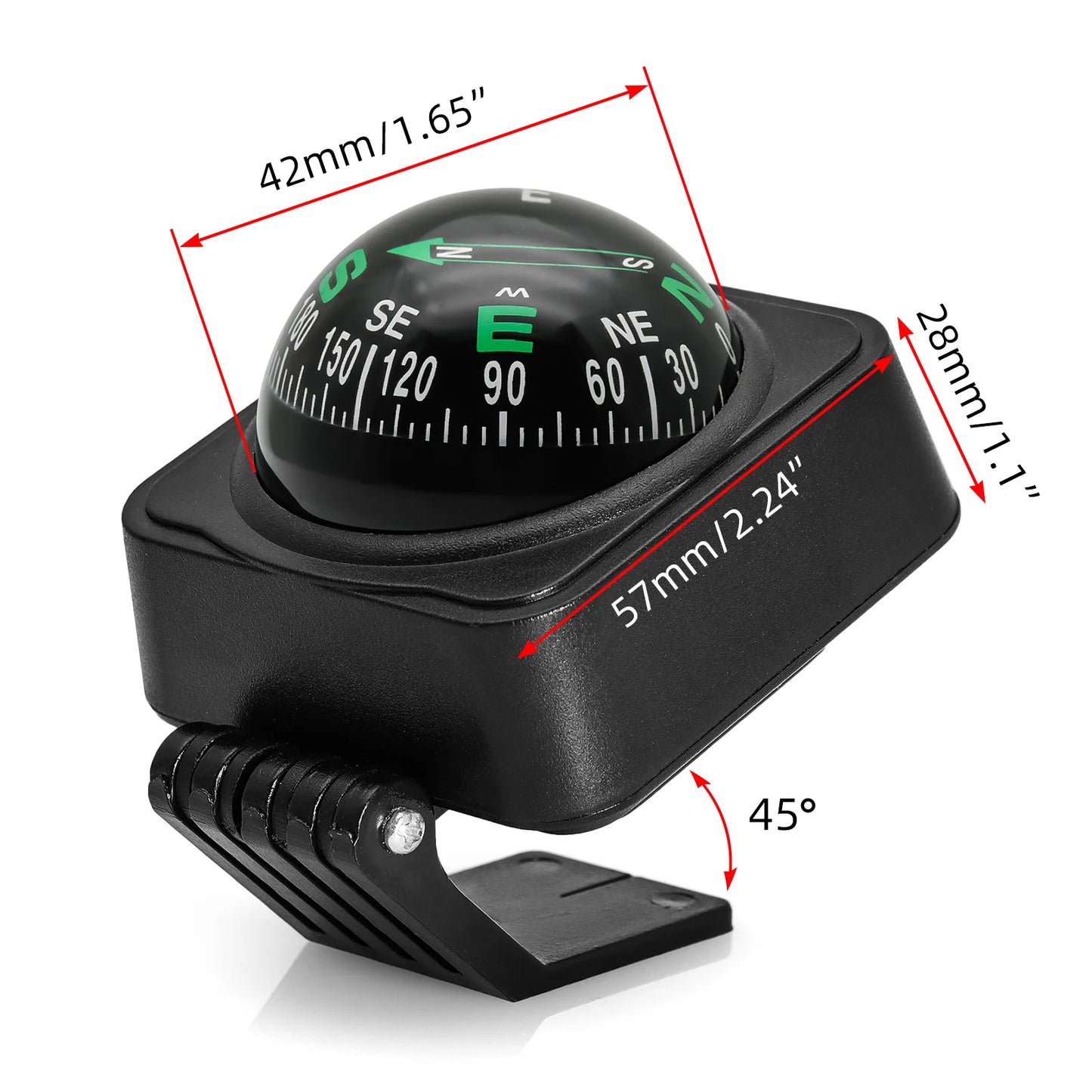 New Outdoor Navigation Dashboard Car Compass for Auto Car Boat Cycling Hiking Direction Pointing Guide Ball Shaped Compass
