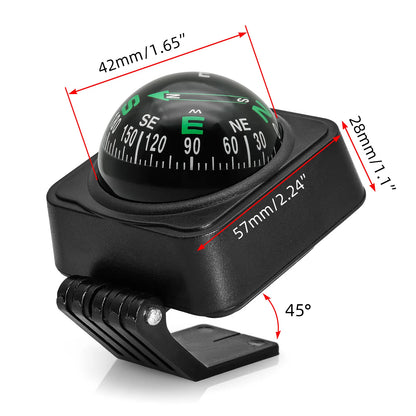New Outdoor Navigation Dashboard Car Compass for Auto Car Boat Cycling Hiking Direction Pointing Guide Ball Shaped Compass
