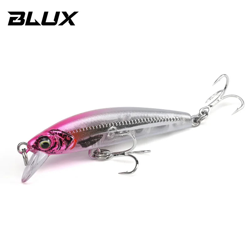BLUX Gravity Minnow 50mm Long Cast Heavy Shrink Fishing Lure 4.3g Wobbler for Freshwater Saltwater Bass Pike Hard Plastic Bait