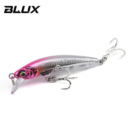 BLUX Gravity Minnow 50mm Long Cast Heavy Shrink Fishing Lure 4.3g Wobbler for Freshwater Saltwater Bass Pike Hard Plastic Bait